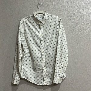 Goodfellow & Co Men's Sz S Cream Long Sleeve Button Down Slim Fit Shirt